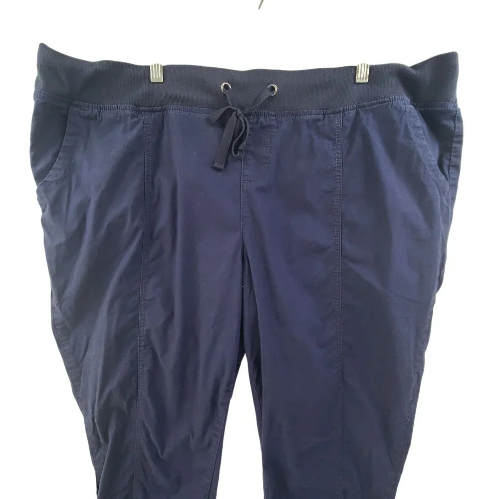 Torrid  Cropped Ankle Pants Elastic Wasitband Pull On Casual Navy Women Size 3X - Picture 3 of 7